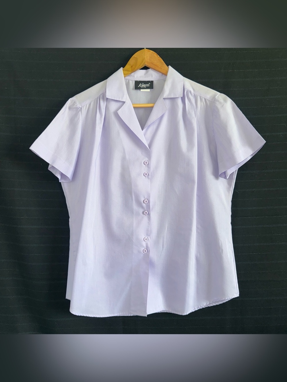 Salem USA Lavender Purple Blouse 13/14 Uniform Tailored Preppy Retro Clean Girl